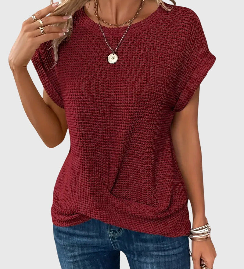 Isa™ | Blouse Élégante avec Col Rond