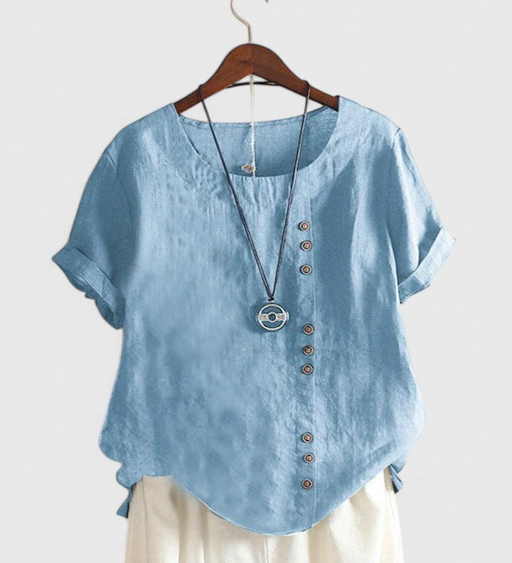Elisavie | Blouse Confortable à Manches Courtes